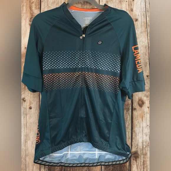 NWT LAMEDA Men's Cycling Jersey Breathable Lightweight Full Zip Pockets SZ XL - Picture 1 of 6